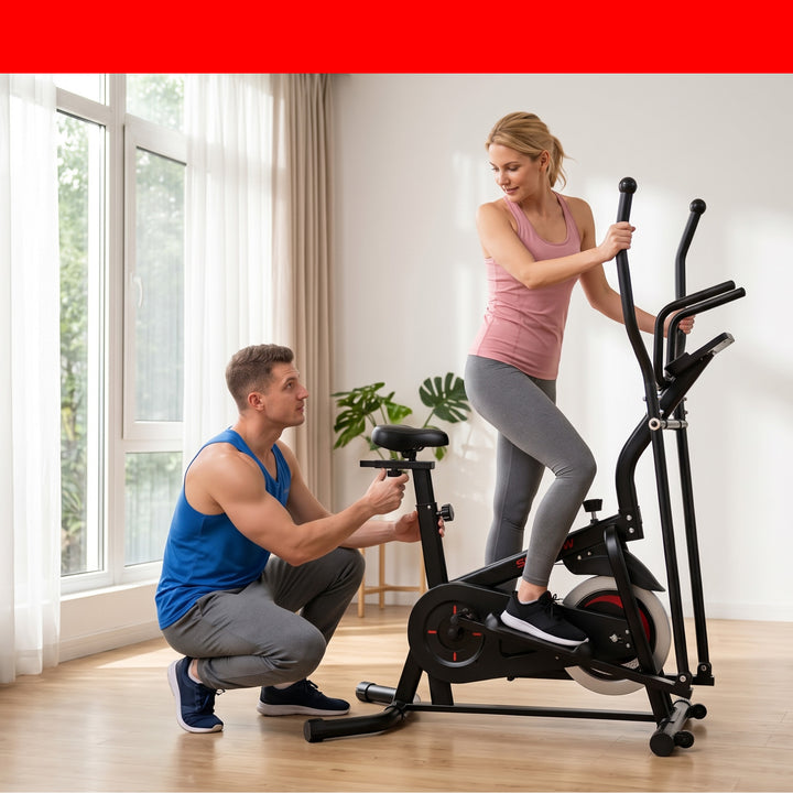 2 in 1 Elliptical Cross Trainer for Home with Adjustable Resistance &amp; - view 6