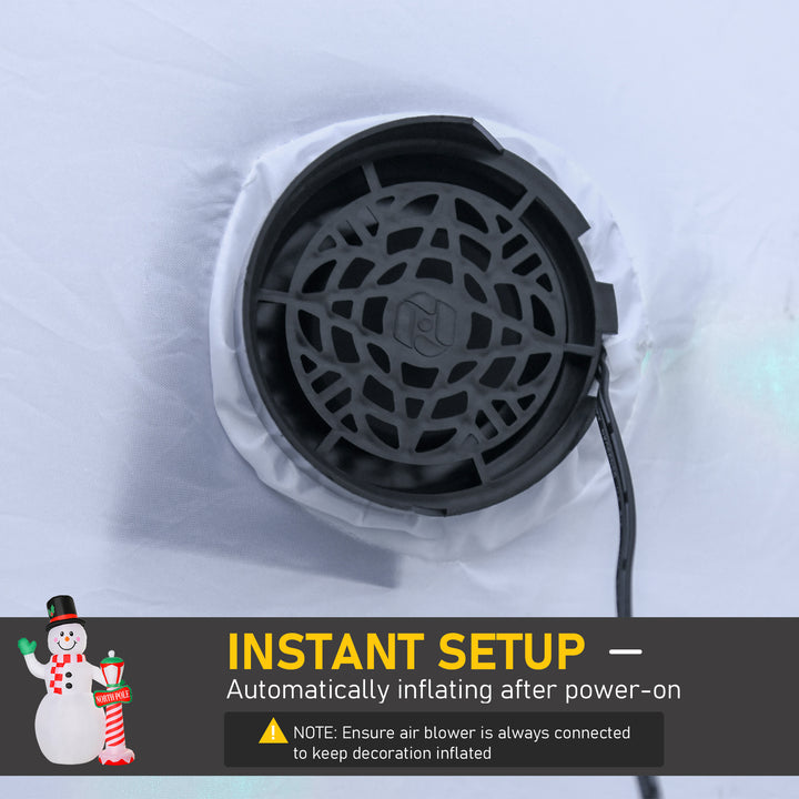 MCL 8ft Tall Christmas Inflatable Snowman with Street Lamp, Lighted for Home Indoor Outdoor Garden Lawn Decoration Party Prop