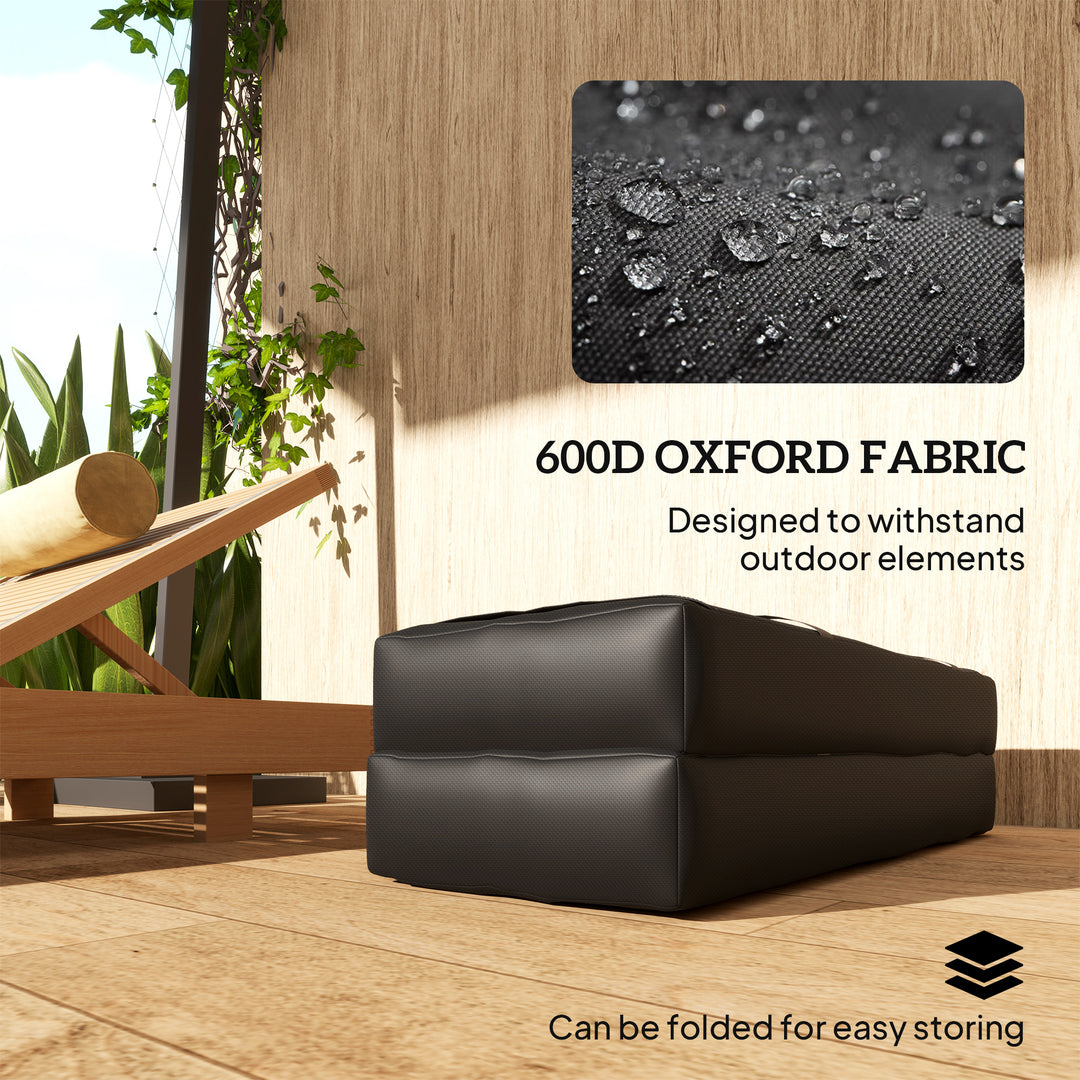 Parasol Weights Set of 4, Parasol Base Weights Bags, 25kg Fillable Sandbag Weights with Handles, Cantilever Umbrella Base Weights, Black