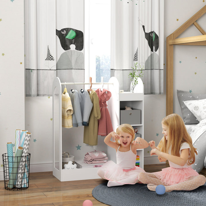 AIYAPLAY Kids Clothes Rail with Storage Shelf, Boxes, Mirror for Bedroom, Nursery - view 10