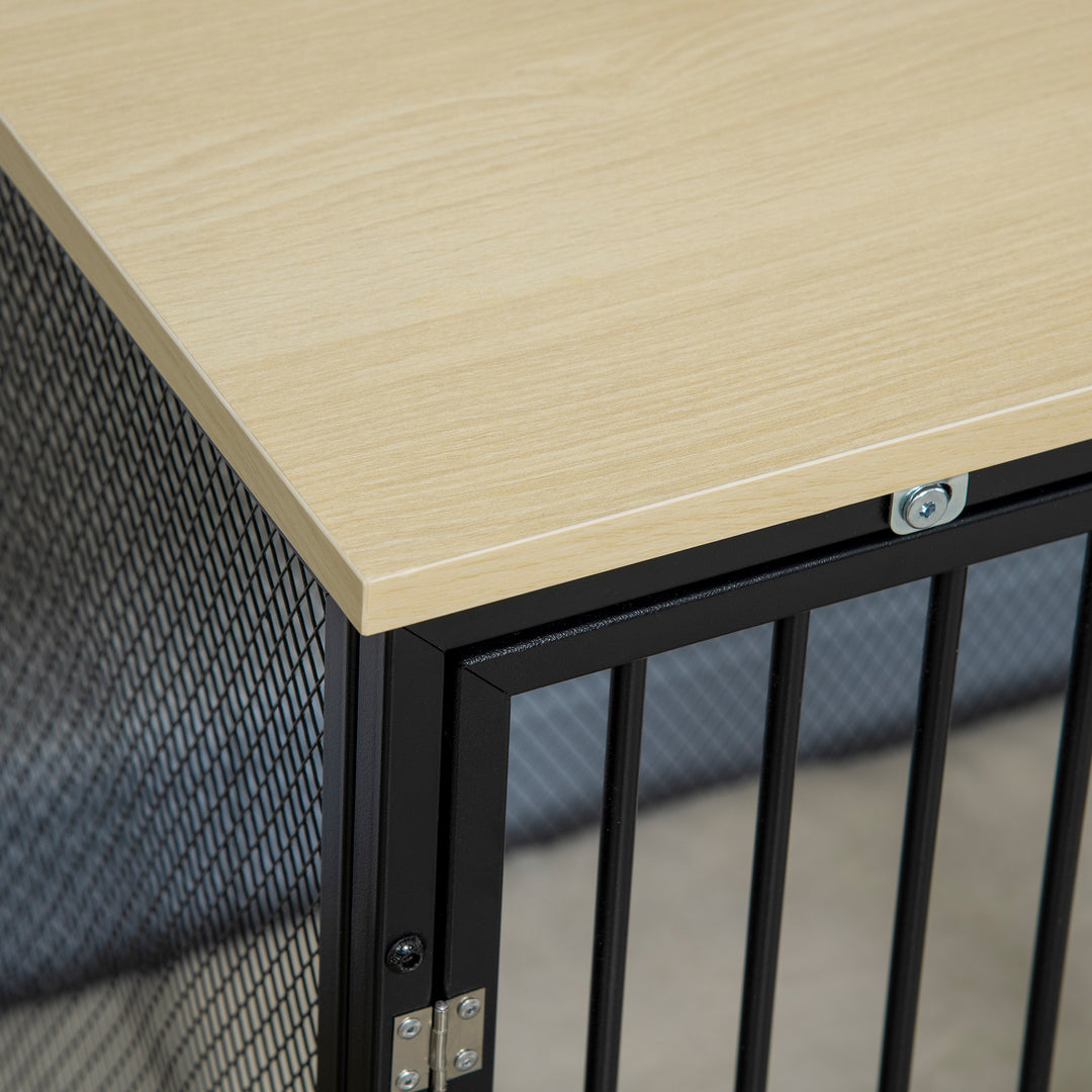 Dog Cage Side Table, with Cushion, for Small and Medium Dogs