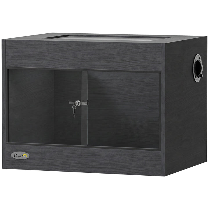 Reptile Terrarium, Reptile Vivarium with Glass Doors, Secure Lock, Top