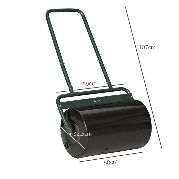 MCL 38L Fillable Cylinder Steel Lawn Roller - Dark Green