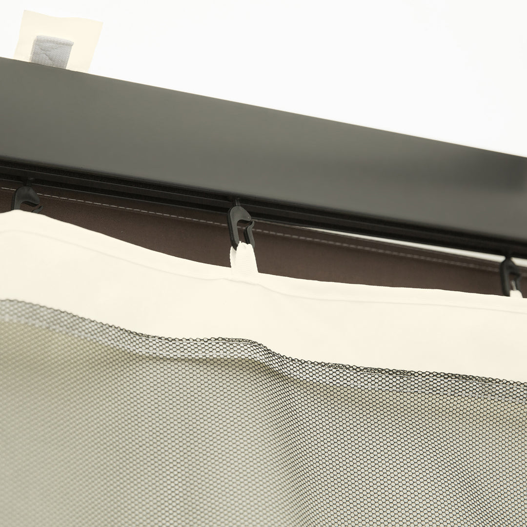 MCL 352 x 207cm Universal Replacement Mesh Sidewall Netting for Patio Gazebos and Canopy Tents, (Sidewall Only) Beige