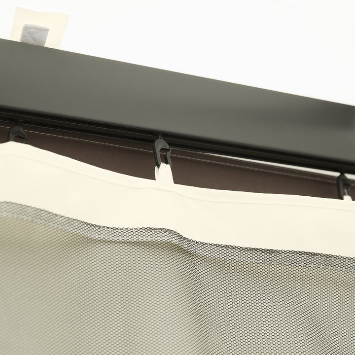 MCL 352 x 207cm Universal Replacement Mesh Sidewall Netting for Patio Gazebos and Canopy Tents, (Sidewall Only) Beige