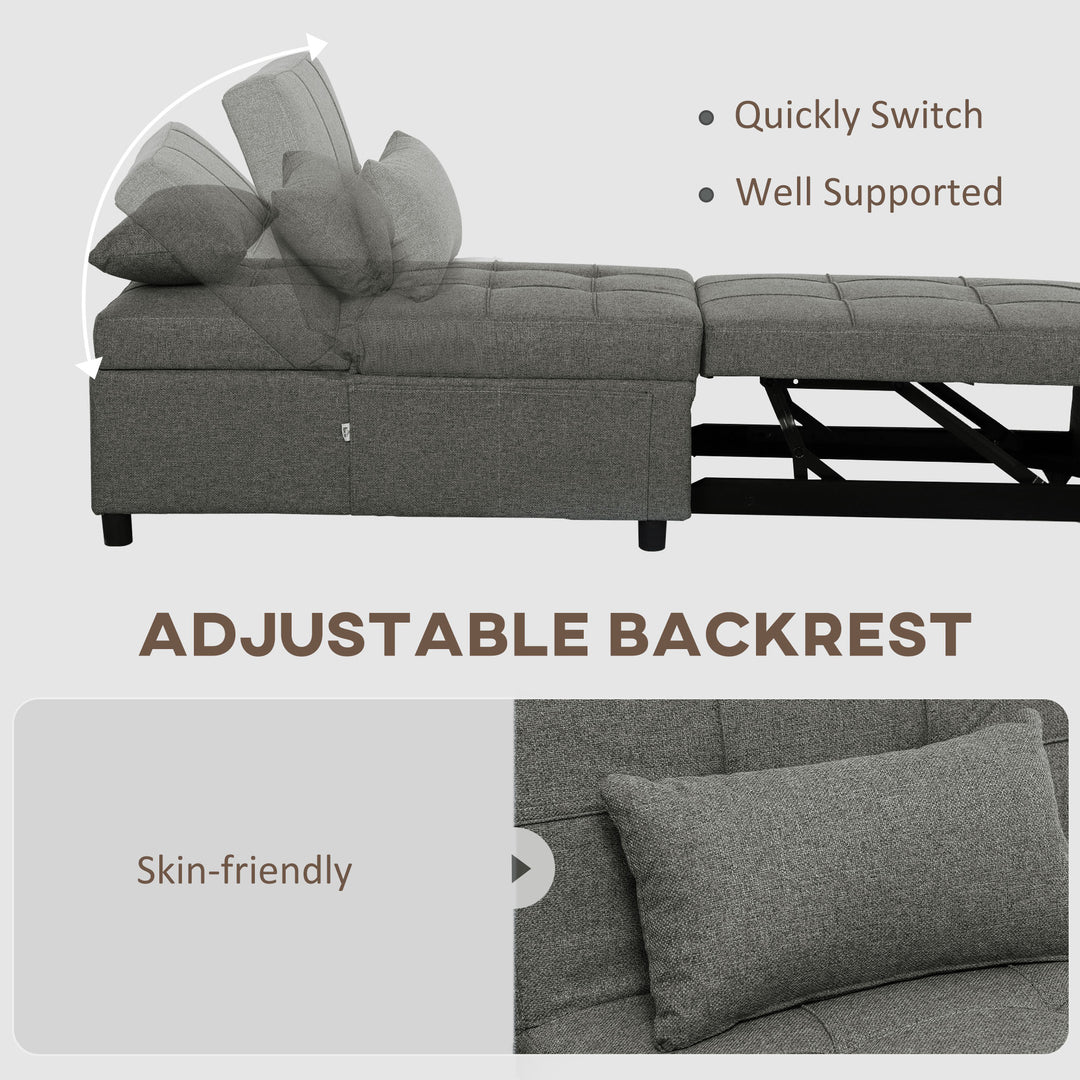 Four-In-One Single Sleeper Chair - Dark Grey
