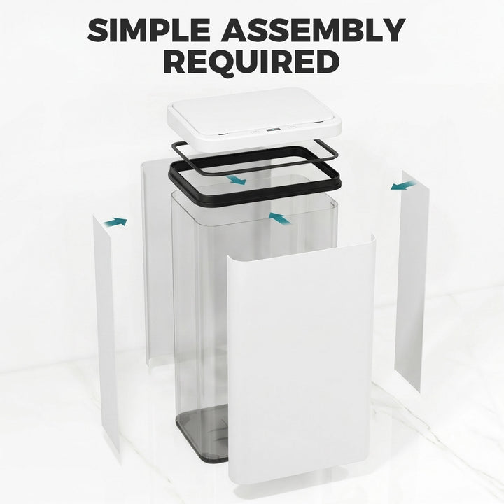 50L Sensor Bin with Soft-Close Lid, Stainless Steel Automatic Touchles