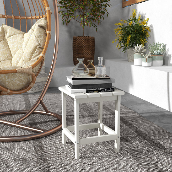Square Coffee Table, HDPE Tabletop and Frame for Porch, Garden, Side T