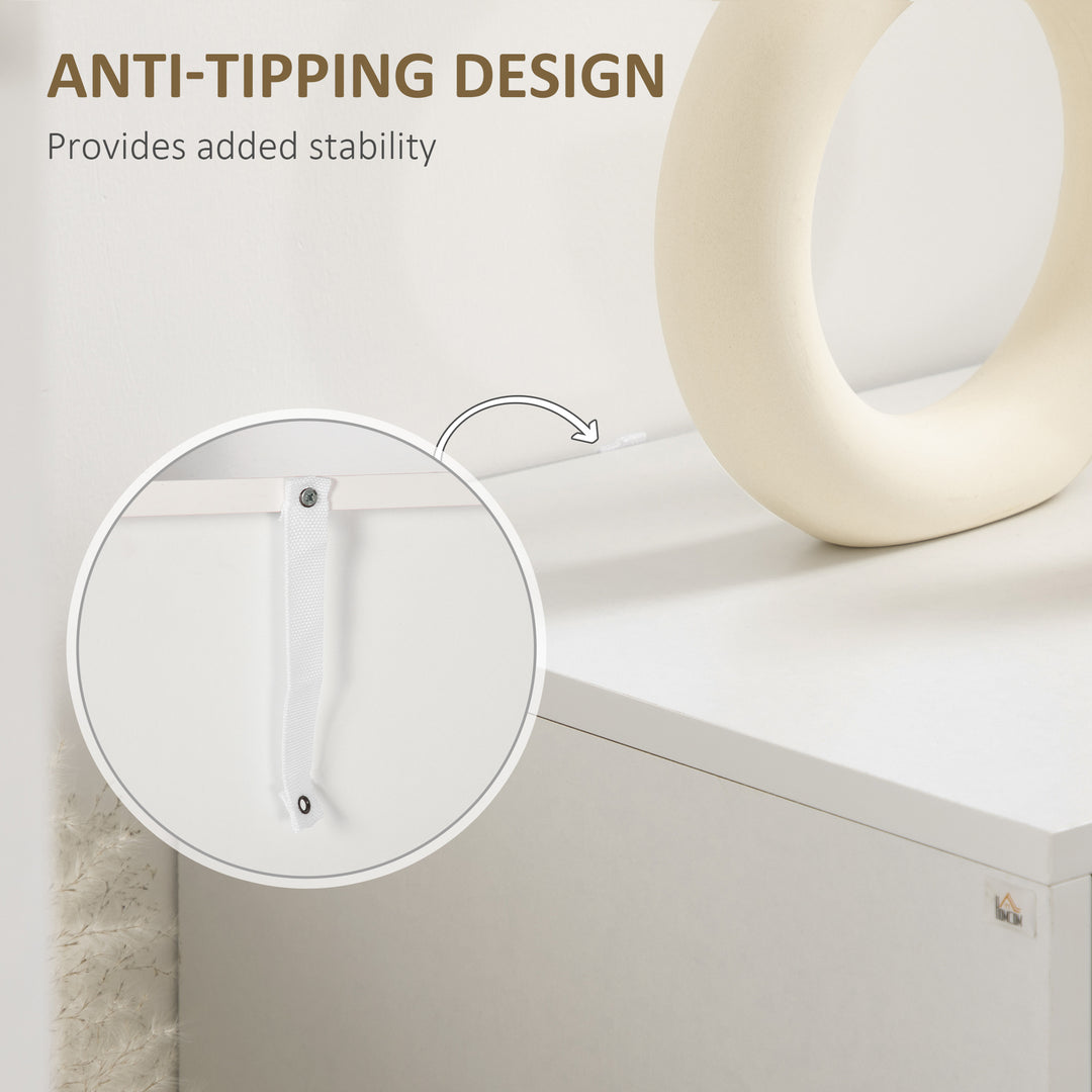 MCL Modern Sideboard Storage Cabinet, Free Standing Accent Cupboard with Drawer, 2 Doors for Bedroom, Living Room, Hallway, White