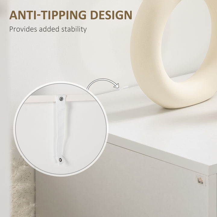 MCL Modern Sideboard Storage Cabinet, Free Standing Accent Cupboard with Drawer, 2 Doors for Bedroom, Living Room, Hallway, White