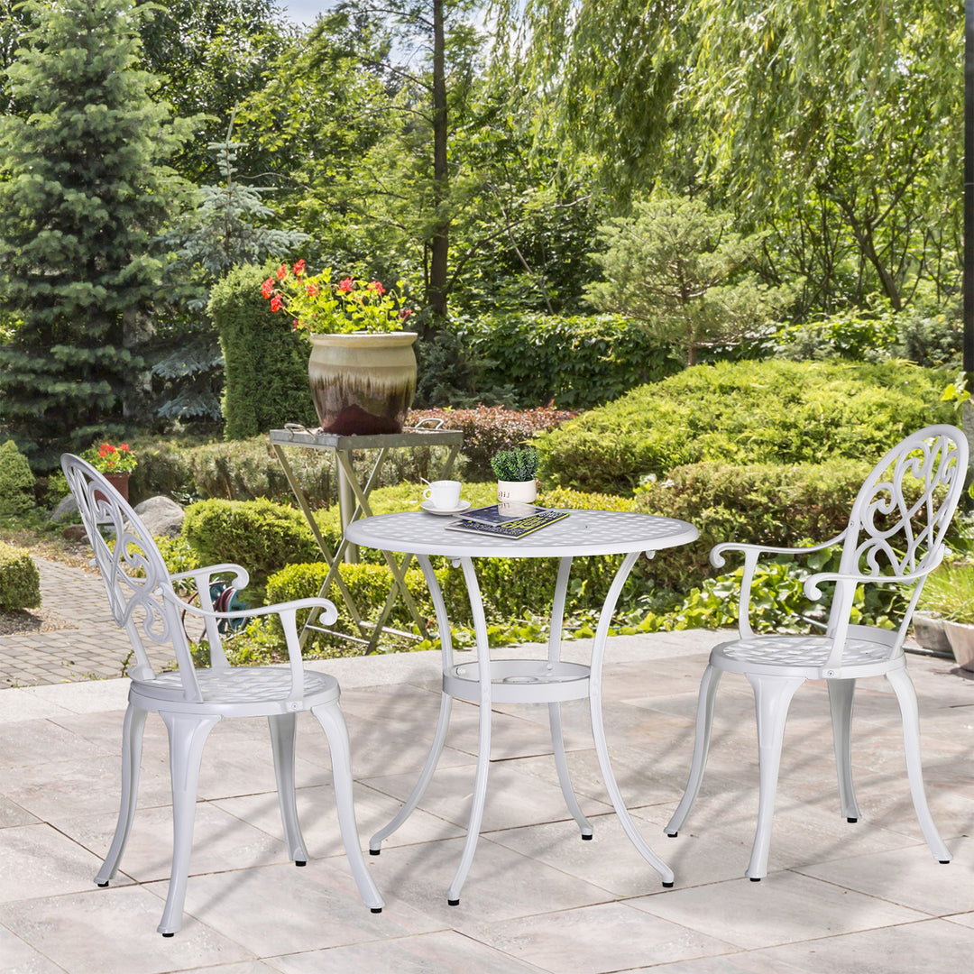 MCL Three-Piece Elegant Aluminium Garden Set - White