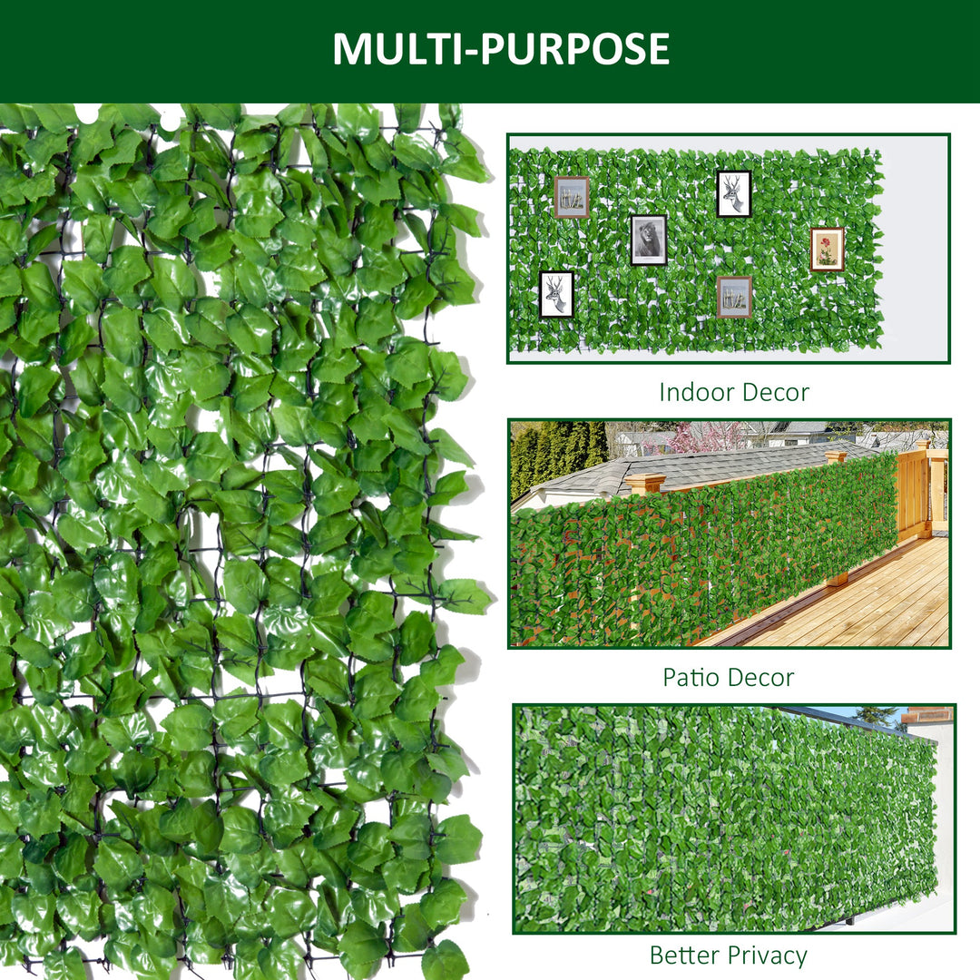 3 x 1m Artificial Leaf Wall - Green