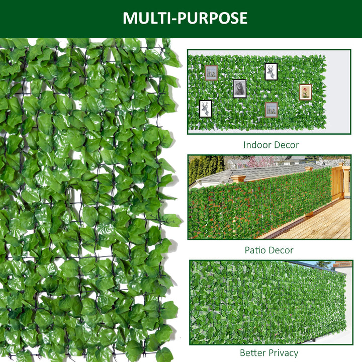 3 x 1m Artificial Leaf Wall - Green