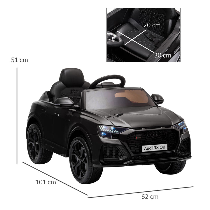 Licensed Audi RS Q8 Electric Ride On Car, with Remote Control, Black
