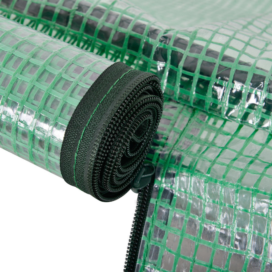 Tunnel Greenhouse Green Grow House for Garden Outdoor, Steel Frame, PE Cover, Green, 200 x 100 x 80cm