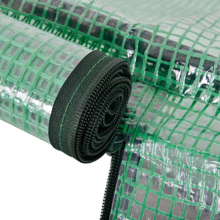 Tunnel Greenhouse Green Grow House for Garden Outdoor, Steel Frame, PE Cover, Green, 200 x 100 x 80cm