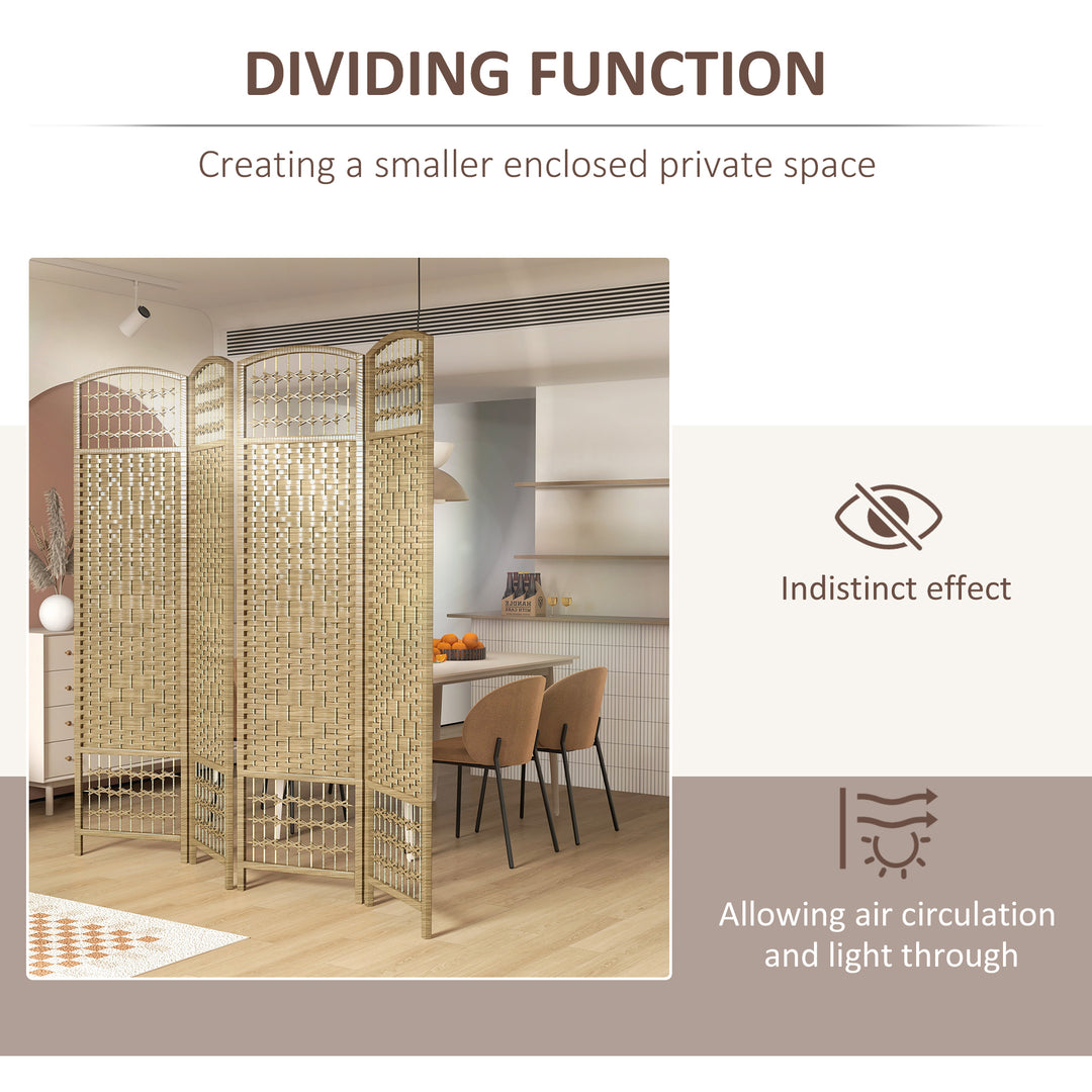 4 Panel Folding Room Divider, Privacy Screen, Paravent Partition Separ