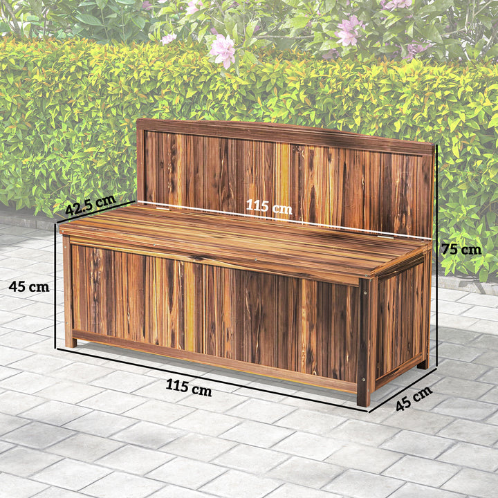 Wood Storage Bench for Patio Furniture, Outdoor Garden Seating Tools, 