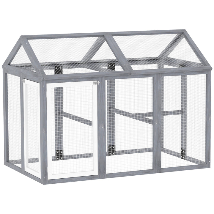 Large Chicken Run, Wooden Chicken coop, with Combinable Design - Wood Effect
