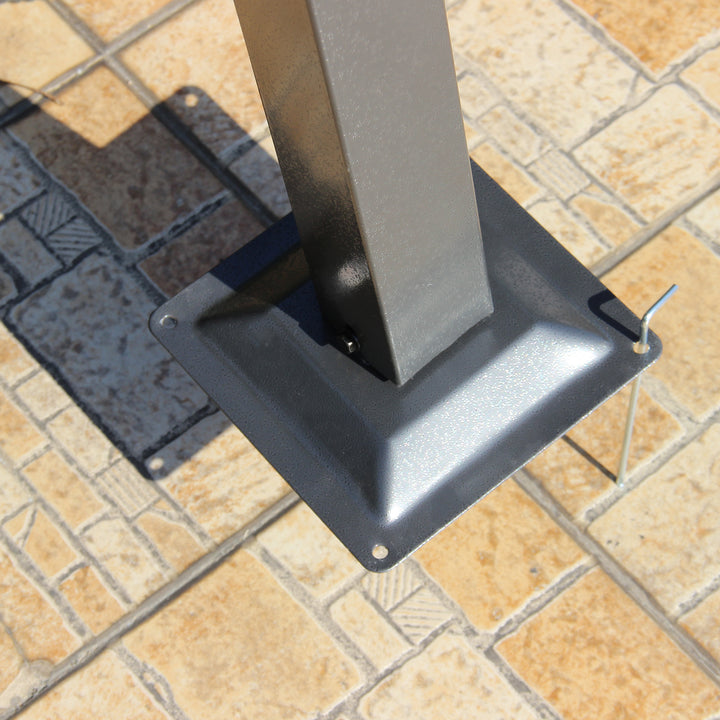 MCL 3.5 Sliding Pergola Canopy Metal Pergola Retractable Canopy for Garden Shade, Grey