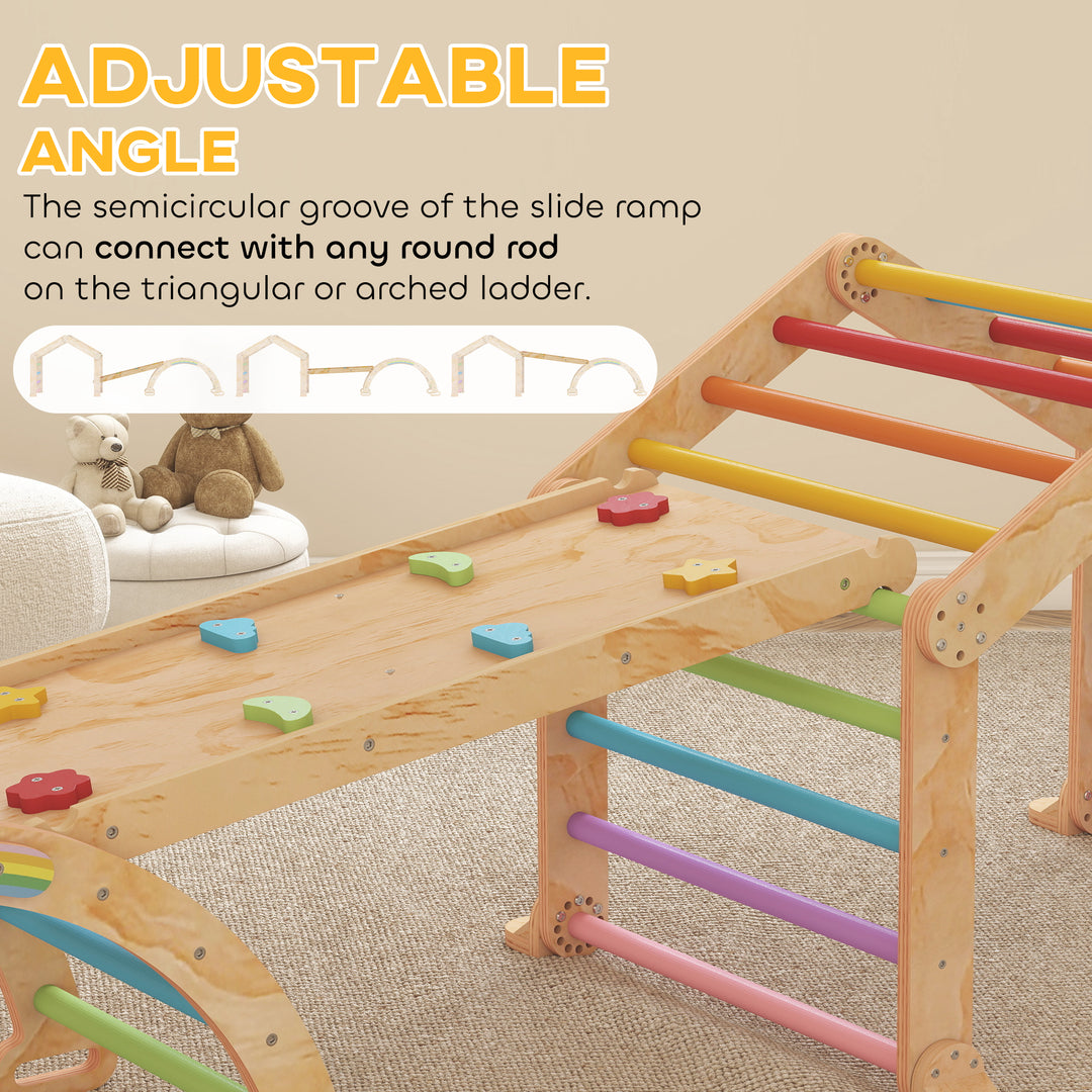 9 in 1 Toddler Climbing Frame with Ramp, Slide, Arch, Ladder, Blackboard for 18-48 Months