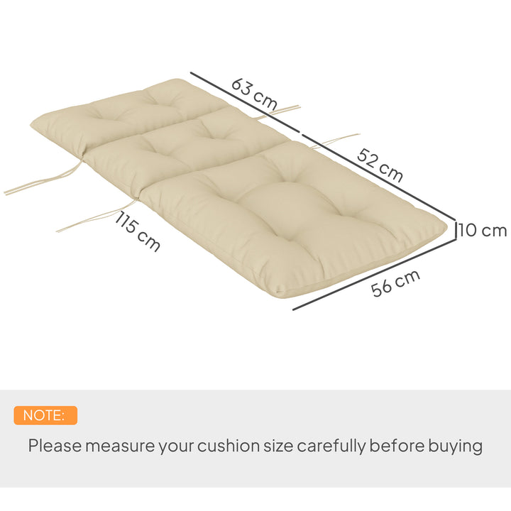115 x 56cm Rocking Chair Padded Seat Cushion - Beige