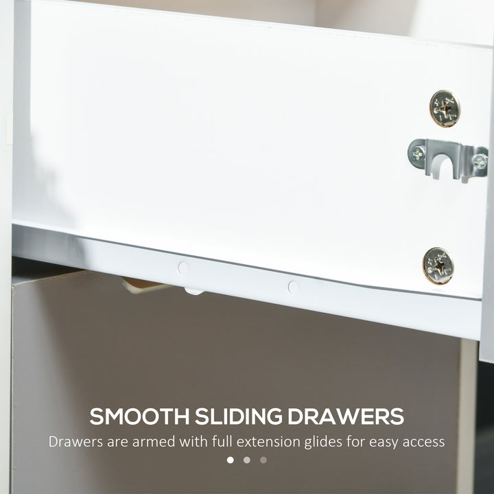 MCL Three-Drawer Locking Filing Cabinet - Grey/White