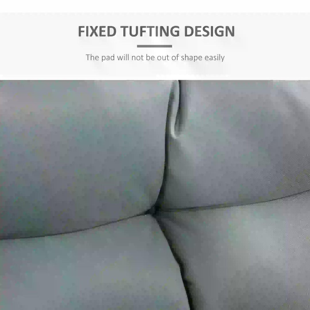 MCL 2Pcs Garden Tufted Pallet Cushions Seat Pad Back Cushion Indoor Outdoor Grey