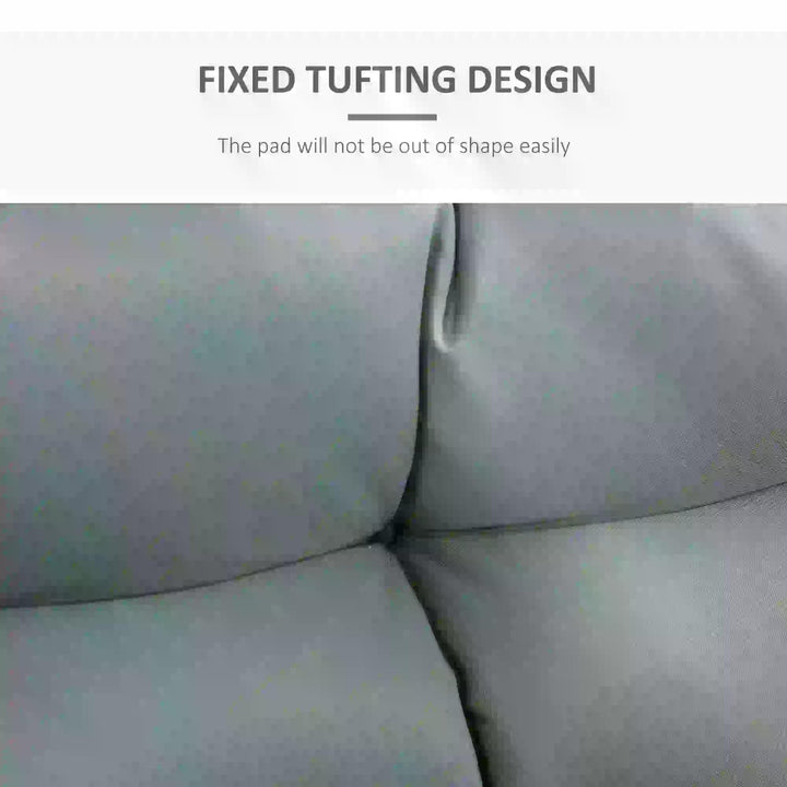 MCL 2Pcs Garden Tufted Pallet Cushions Seat Pad Back Cushion Indoor Outdoor Grey