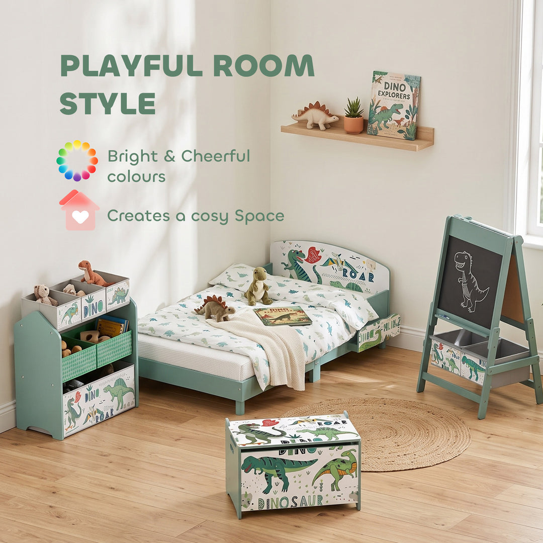 Storage Chest, Wooden Toy Chest with Lid, Flip-Top, Security Hinges - view 5