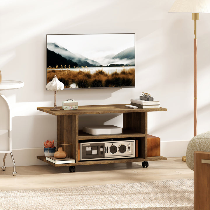 Modern TV Cabinet Stand Storage Shelves Table Mobile Bedroom Furniture
