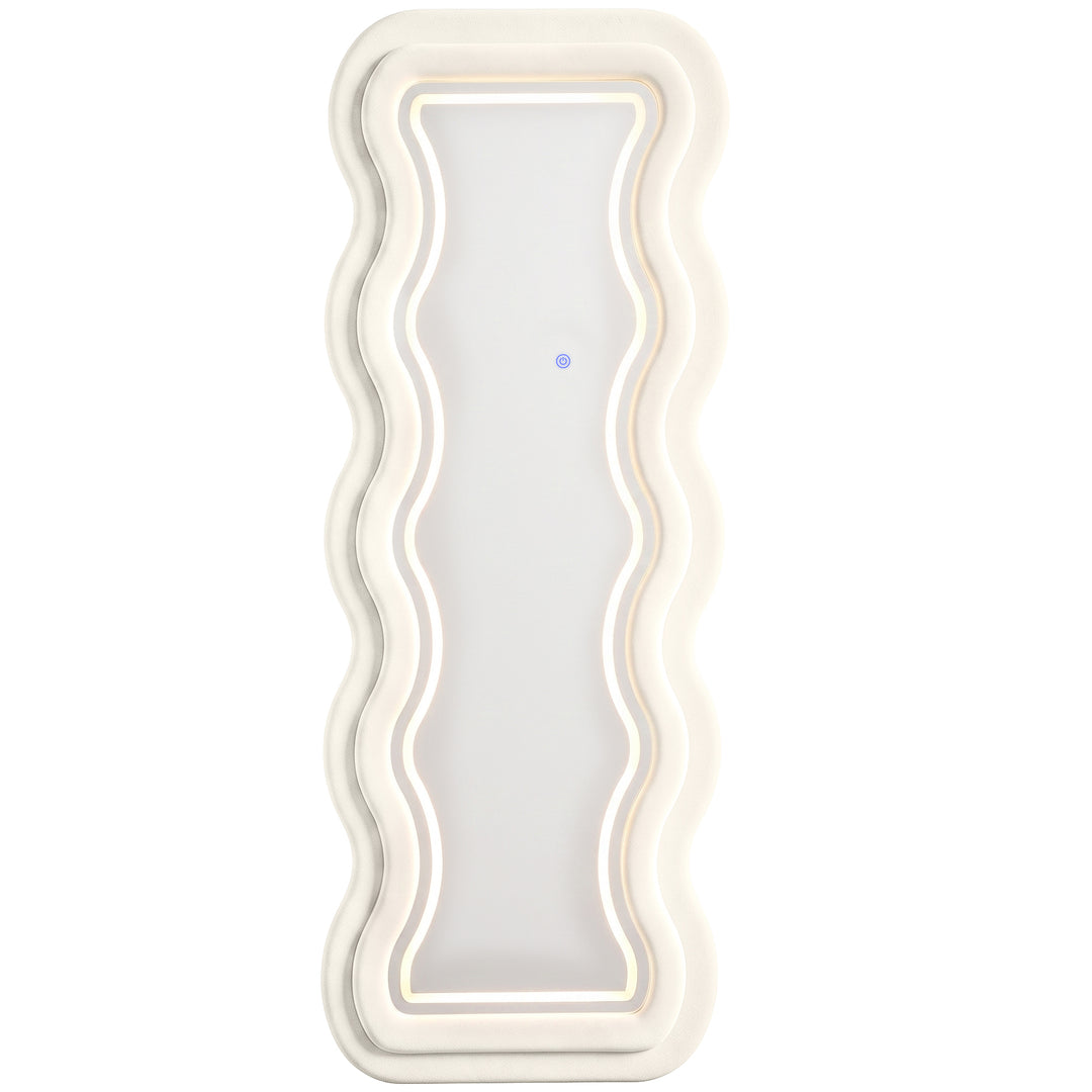 Full Length Mirror, 160 x 60 cm Wavy Full Body Wall Standing Mirror