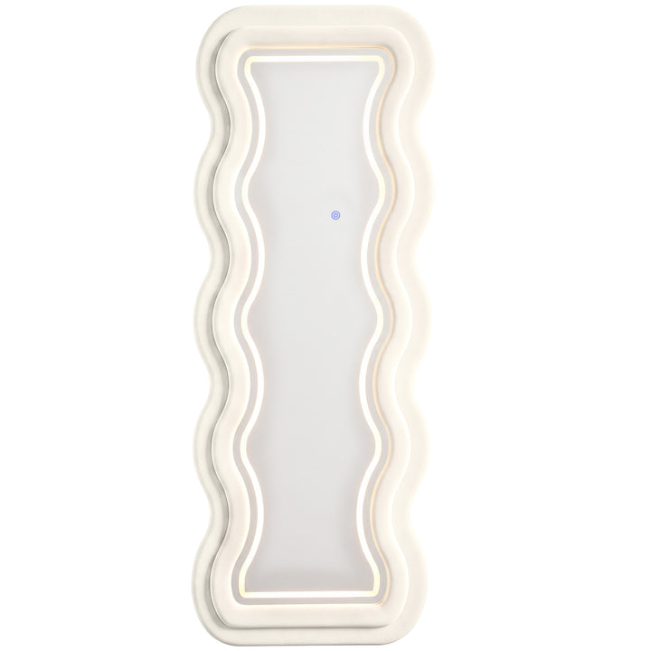 Full Length Mirror, 160 x 60 cm Wavy Full Body Wall Standing Mirror