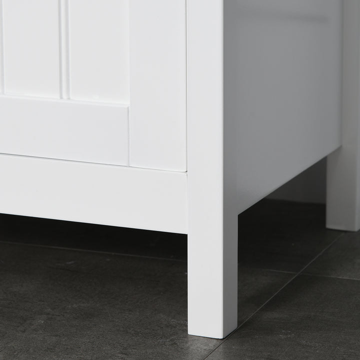 Tall Bathroom Cabinet, Freestanding Tallboy Storage Unit with Drawer and Adjustable Shelf for Living Room, White