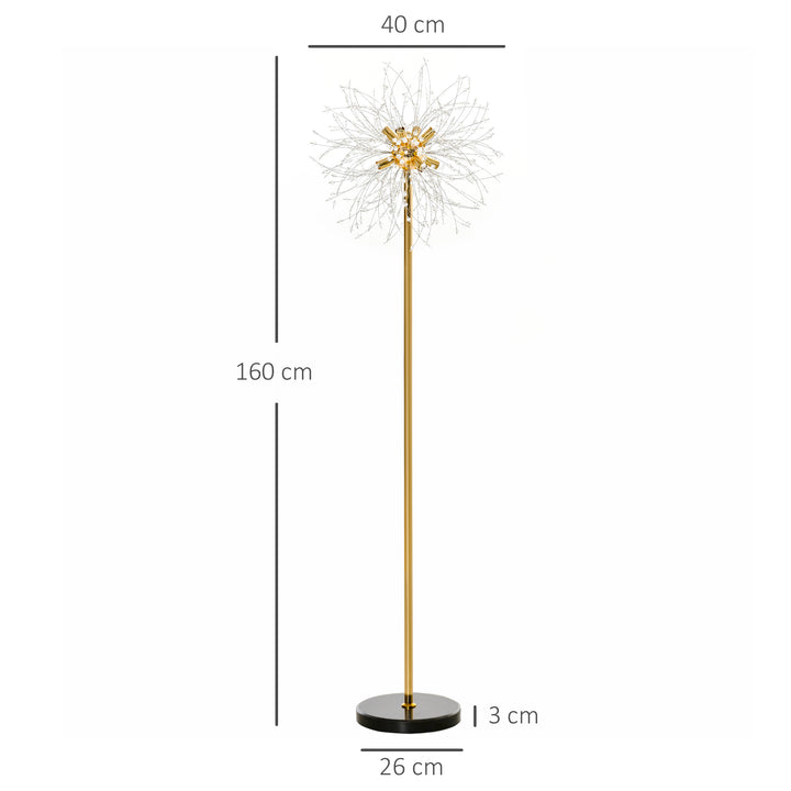 HOMCOM Modern Floor Lamp, Tall Standing Lamp with Dandelion-like Lampshade for Living Room | Aosom UK