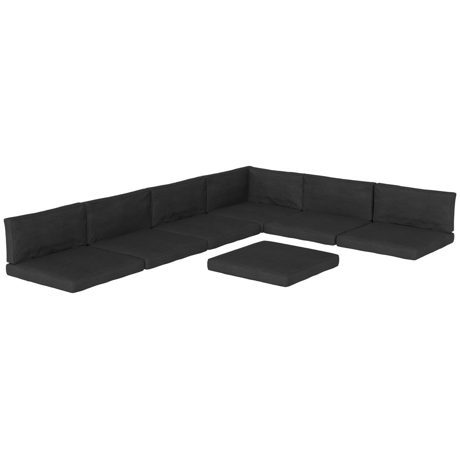 Set of 14 Dining Set Cushions - Black