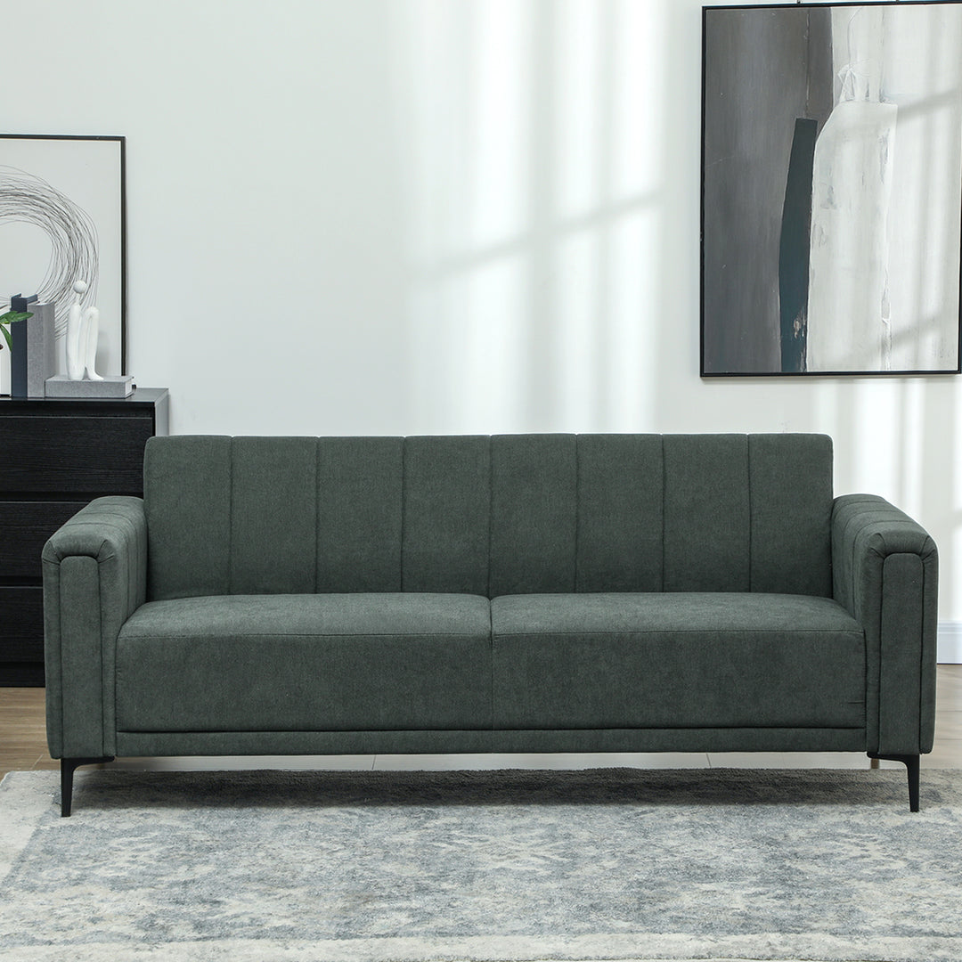 Three-Seater Relaxed Modern Sofa - Grey