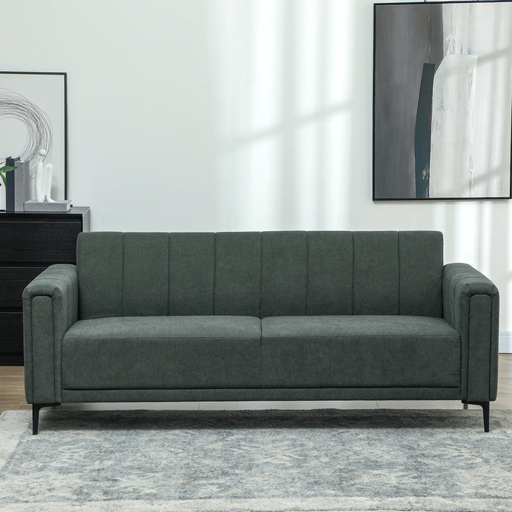 Three-Seater Relaxed Modern Sofa - Grey