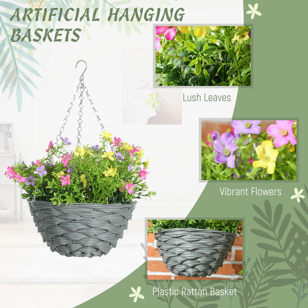 Set of 2 Artificial Hanging Cosmos Flowers