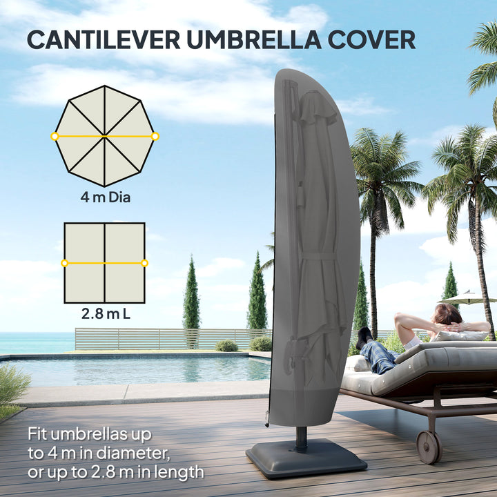Parasol Cover, 300D Oxford Cantilever Umbrella Cover Fit for 2-4m - view 4
