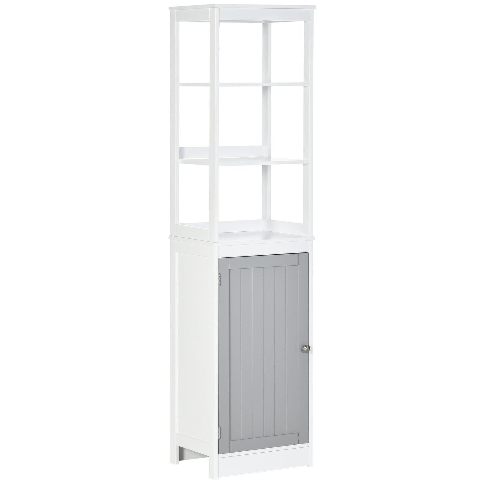Tall Bathroom Cabinet Free Standing Slimline Cupboard Tallboy Unit Storage Organiser for Bathroom, Living Room, Kitchen