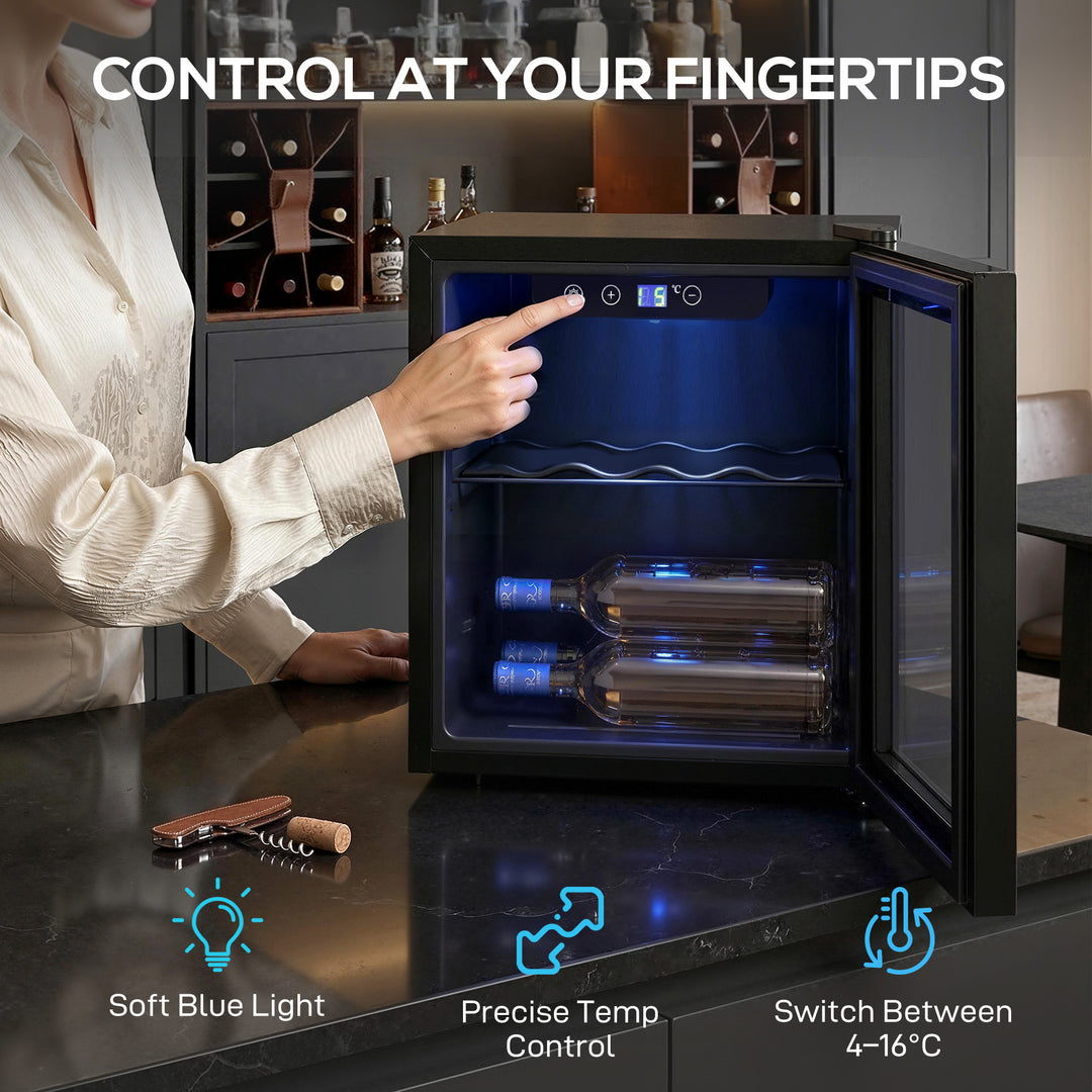 12 Bottle Wine Cooler, 36 Litre Capacity, 4-16°C Tabletop Drinks Wine - view 5