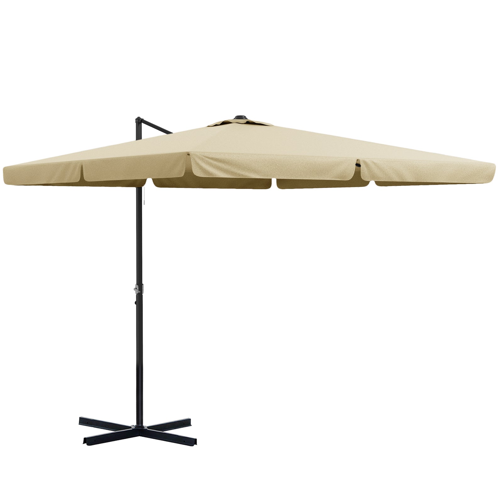 3m Cantilever Parasol, with Four-Position Canopy - Khaki