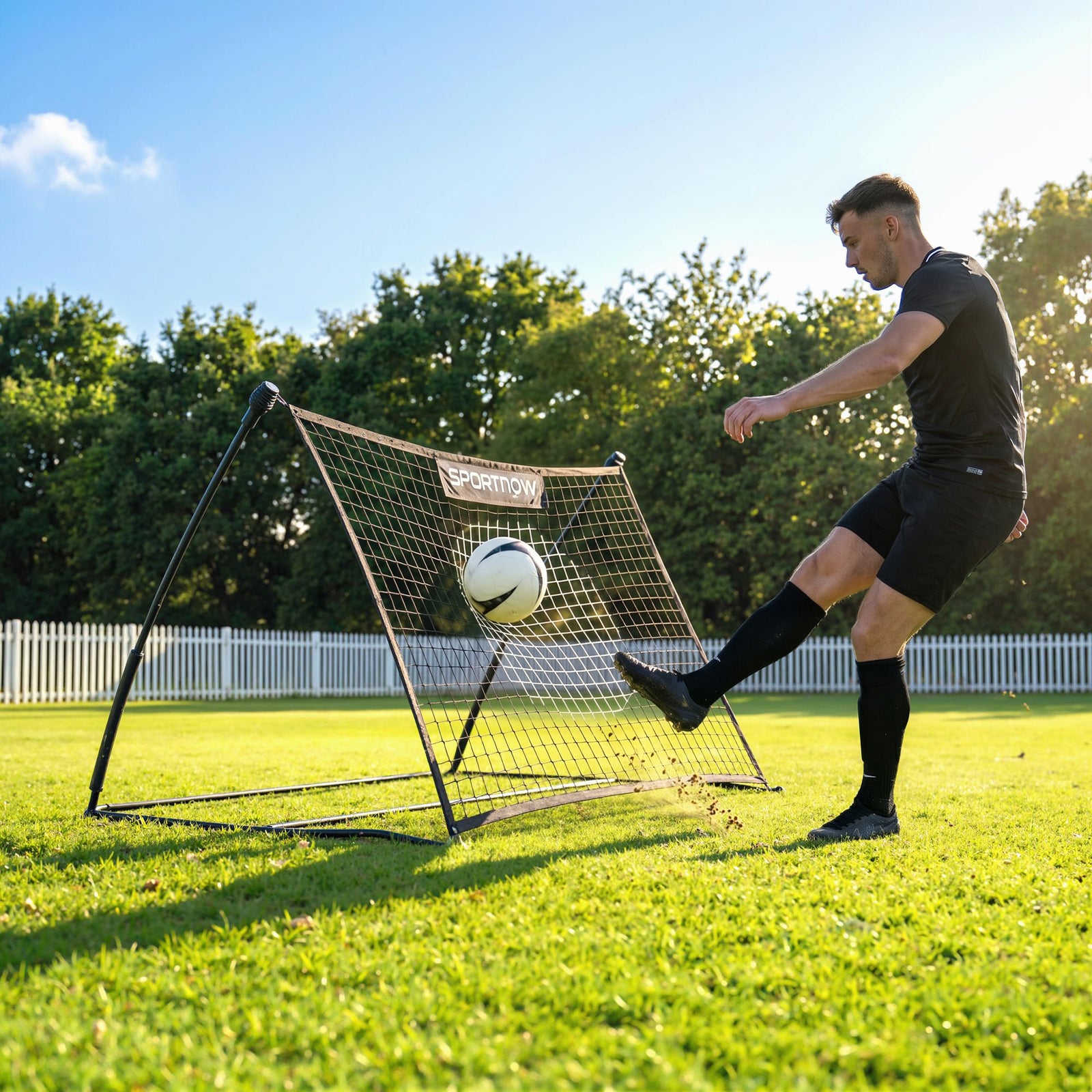 Football Rebounder Net, Portable Kickback Football Rebounder Net with 