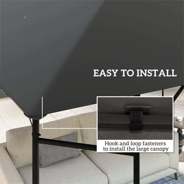 3 x 3(m) Gazebo Canopy Replacement Cover, Garden Gazebo Roof Replaceme