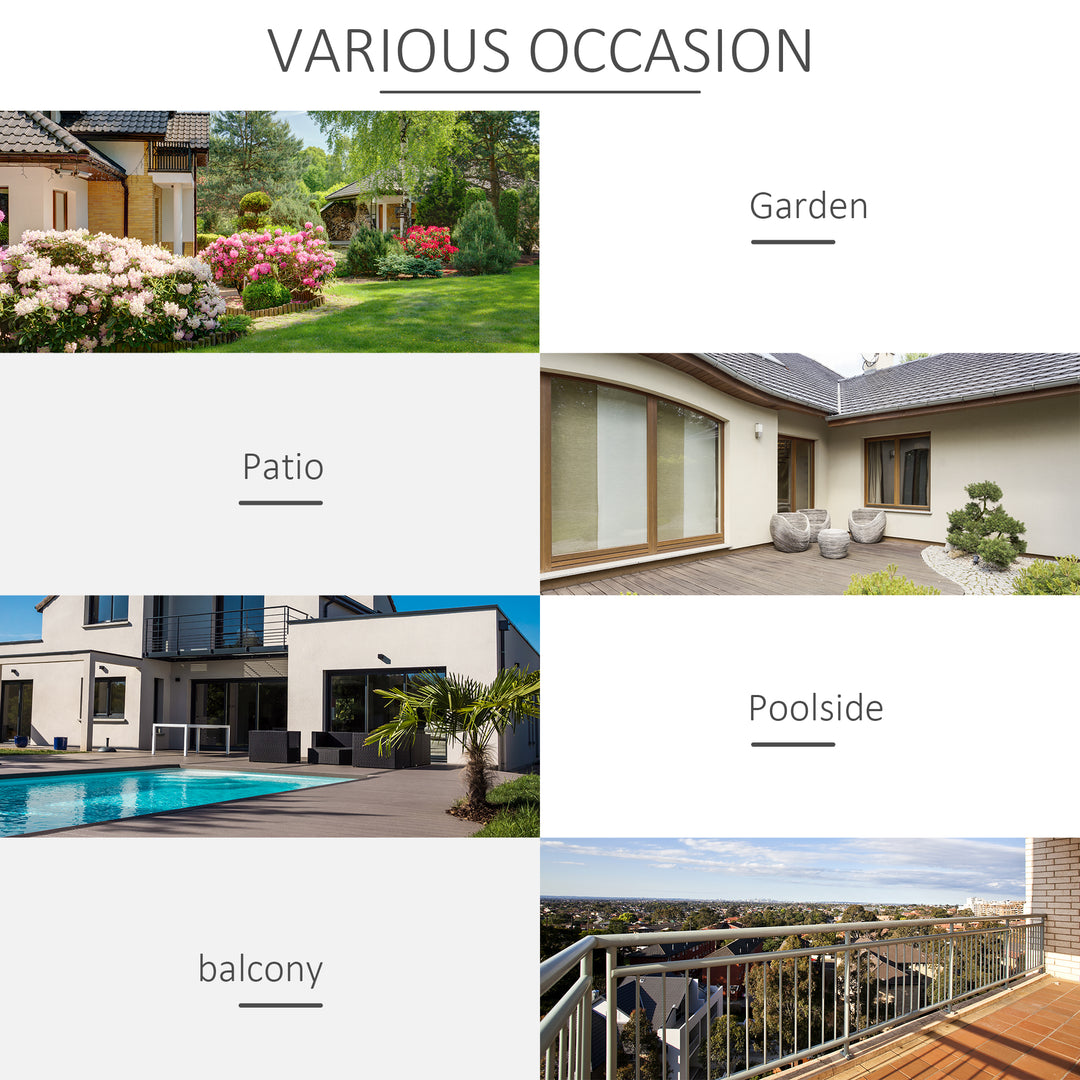 MCL 8-Seater Outdoor PE Rattan Sofa Set Conversation Set w/ Fire Pit Table, L-Shape Sofa, Footstool and Furniture Cover