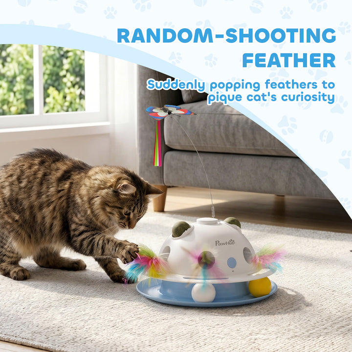 4-in-1 Interactive Cat Toys for Indoor Cats Adult with Spinning Butter