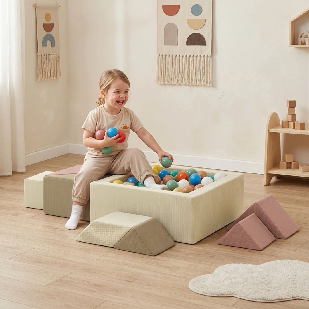 Soft Play 9 Piece Foam Climbing Blocks Soft Play Set with Tangram Play