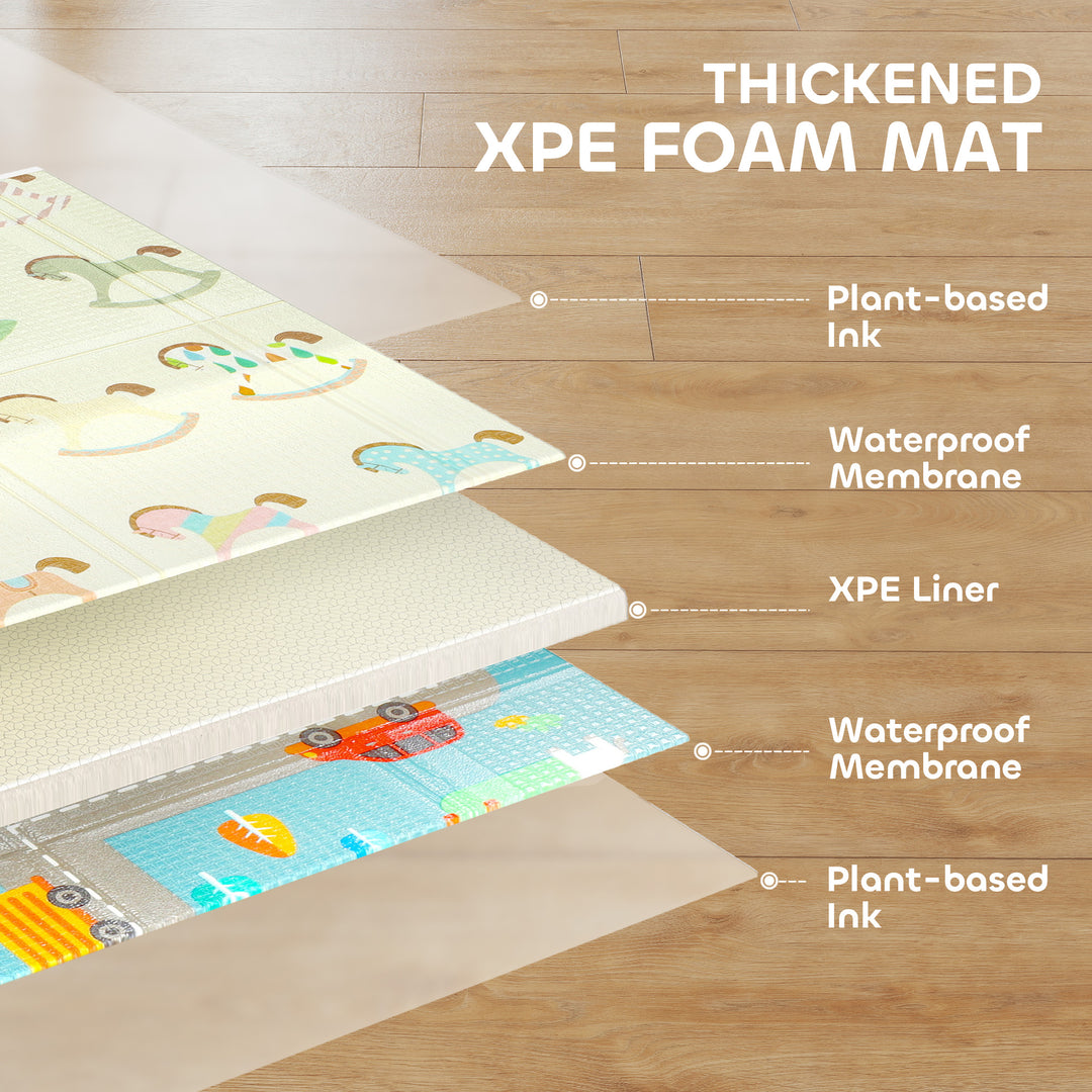 MCL Foldable Double-Sided Baby Play Mat, for Toddlers, Bedrooms, Nurseries, Playrooms