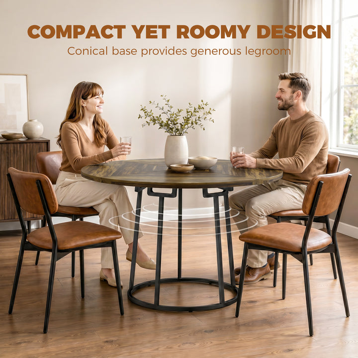 Dining Table Space Saving Kitchen Table Spliced Tabletop Conical Metal